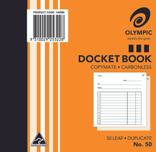 Olympic Docket Book 50 Carbonless Duplicate 50 Leaf 120x125mm - image 3