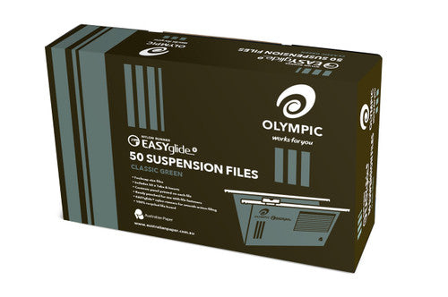 Olympic EASYglide Suspension File Foolscap Green Box of 50 - image 1