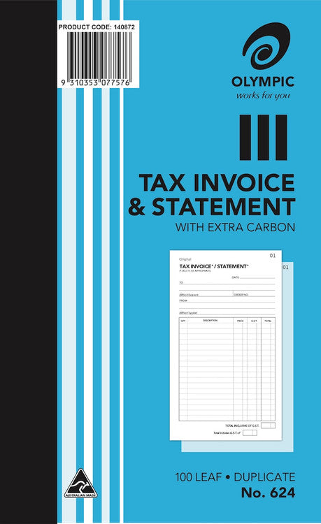 Olympic Invoice and Statement Book 624 Carbon Duplicate 100 Leaf - image 1