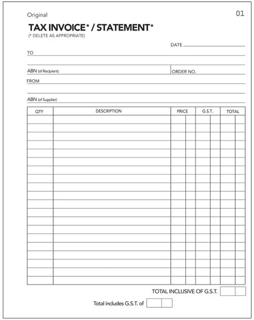 Olympic Invoice and Statement Book 626 Carbon Duplicate 100 Leaf 250x200mm - image 2