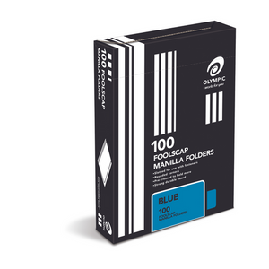 Olympic Manilla Folder Foolscap Blue Box of 100