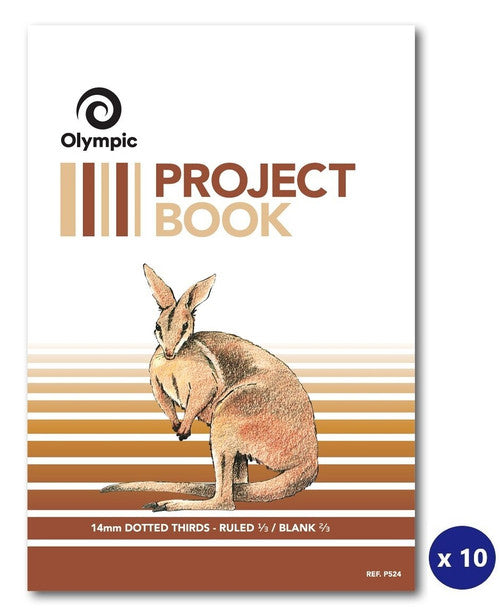 Olympic Project Book 24 Pages 14mm Dotted Thirds Stapled Pack of 10 - image 1