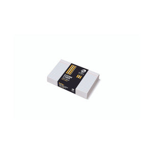 White Olympic system cards with pale blue ruled lines and a red top line, stacked under a black band printed System Cards 100x150mm and 100 Cards
