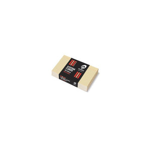Stack of buff Olympic system cards with a red heading line and blue rules, wrapped in a black band with red stripes printed System Cards 75x125mm 100 Cards
