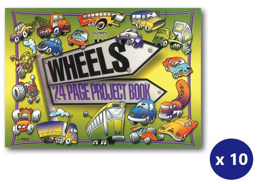 Olympic Wheels Project Book 24 Pages 8mm Feint Stapled Pack of 10 - image 1