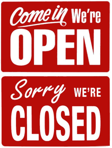 Headline Come In Open/Closed Sign 200 x 300mm Red White
