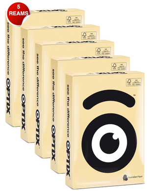 Optix Paper A4 80gsm Kula Cream Pack 500 Carton of 5 Reams