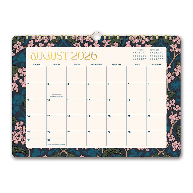 Orange Circle 2027 Deluxe Wall Calendar 348 x 251mm Age Of Romance shown front on, the Age Of Romance design, photographed flat against a plain background.