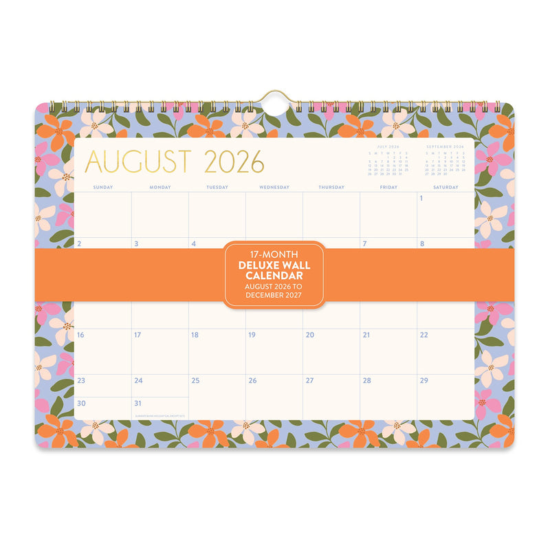 Orange Circle 2027 Deluxe Wall Calendar 348 x 251mm Secret Garden shown front on, the Secret Garden design, photographed flat against a plain background.
