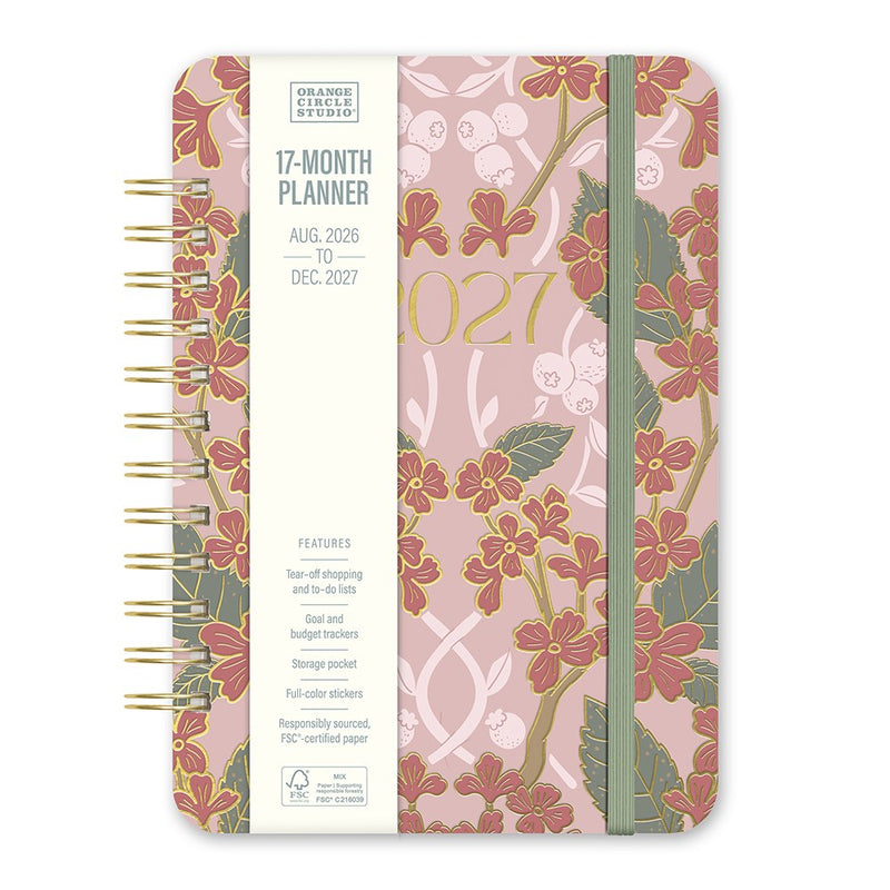 Orange Circle 2027 Do-It-All Diary 146 x 210mm Week To View Age Of Romance shown in its retail packaging, front of pack with the year and format printed on the label.
