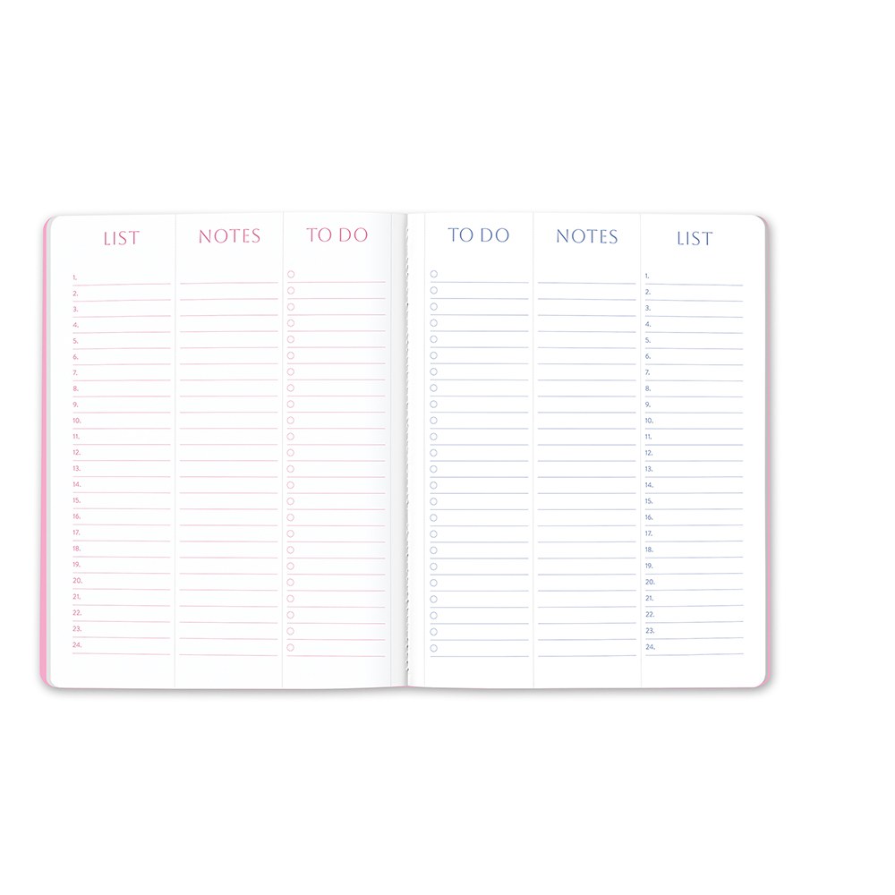 Orange Circle 2027 Just Right Diary 191 x 248mm Month To View Cabana Stripes shown from a second angle, the Cabana Stripes design, a crisp vertical stripe in soft coastal tones, with the spine and page block edge visible.
