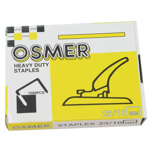 Osmer 23/10 Heavy Duty Staples Box of 1000 - image 1