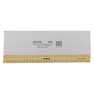 Osmer 30cm Wooden Lacquered Ruler Pack of 25 - image 1