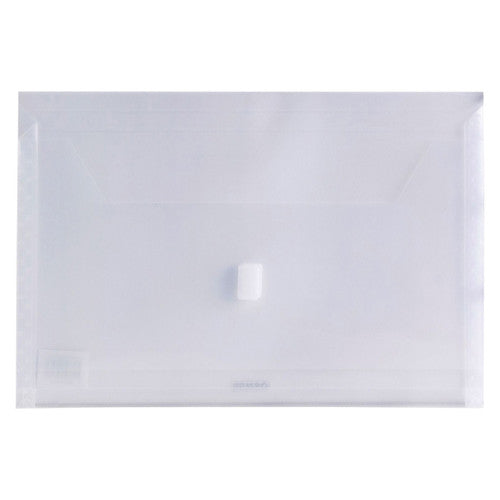 Osmer Document Wallet Foolscap Velcro Closure Clear Pack of 12 - image 1