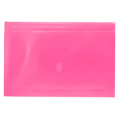 Osmer Document Wallet Foolscap Velcro Closure Hot Pink Pack of 12 - image 1