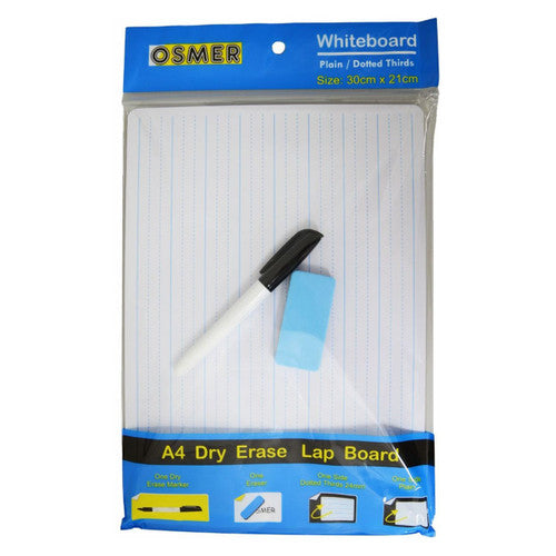 Osmer MDF Whiteboard A4 Plain and Dotted Thirds Double Sided Kit Pack of 12 - image 1
