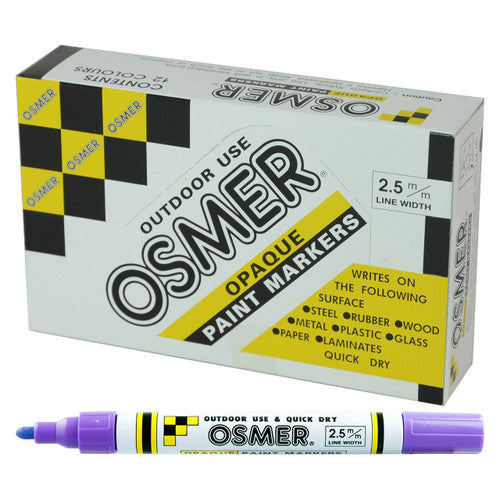 Osmer Opaque Paint Marker Broad Tip Violet Box of 12 - image 1