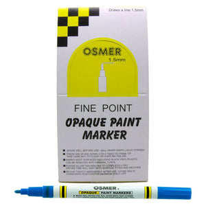 Osmer Opaque Paint Marker Fine Tip Blue Box of 12 - image 1