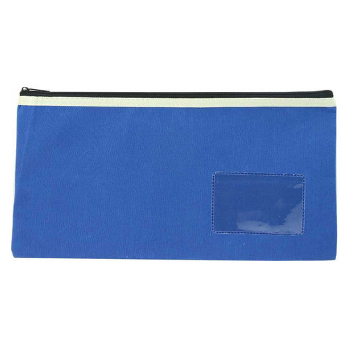 Osmer Polyester Pencil Case 1 Zip Name Card 35x18cm Blue Pack of 6 - image 1