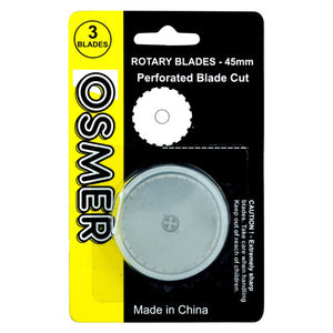 Osmer Rotary Wheel Perforated Blade 45mm Pack of 3 - image 1