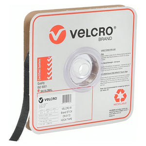 Osmer Velcro Brand Hook Only Strip 19mm x 25m Black - image 1