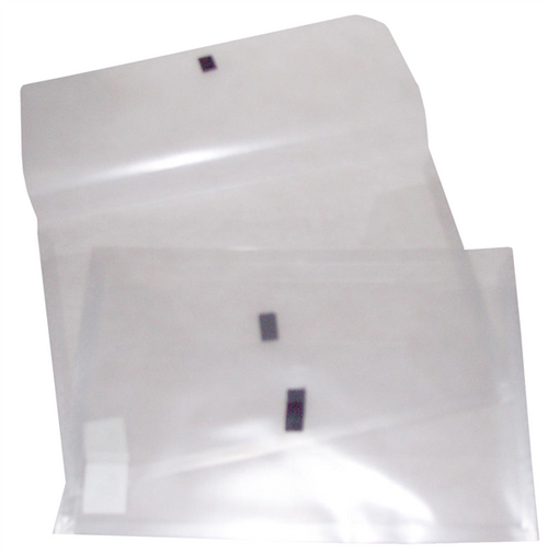 Pop Foolscap Polywally Wallet with Hook and Loop Clear Pack 12