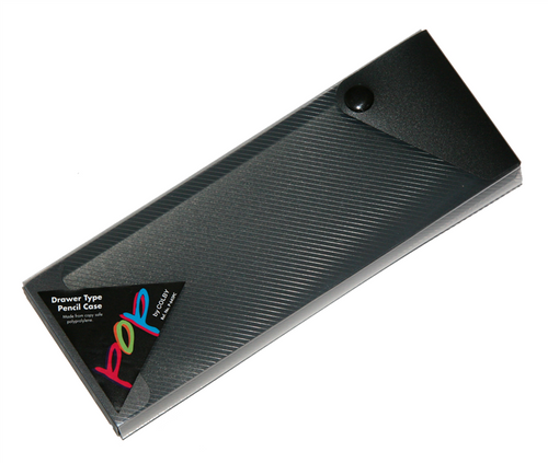 Pop Pencil Box Drawer Type with Slide Cover Black