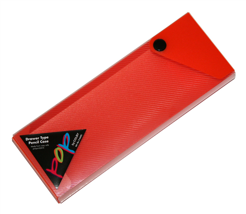Pop Pencil Box Drawer Type with Slide Cover Orange