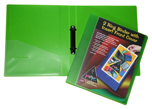 Pop A4 20 Ring Binder with Insert Cover Lime