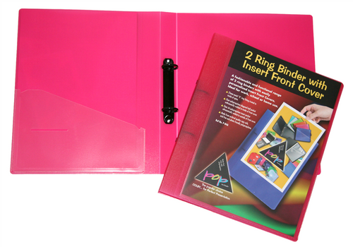 Pop A4 20 Ring Binder with Insert Cover Pink