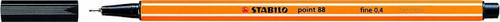 Stabilo Point 88 Fineliner Black Blister Card of 3