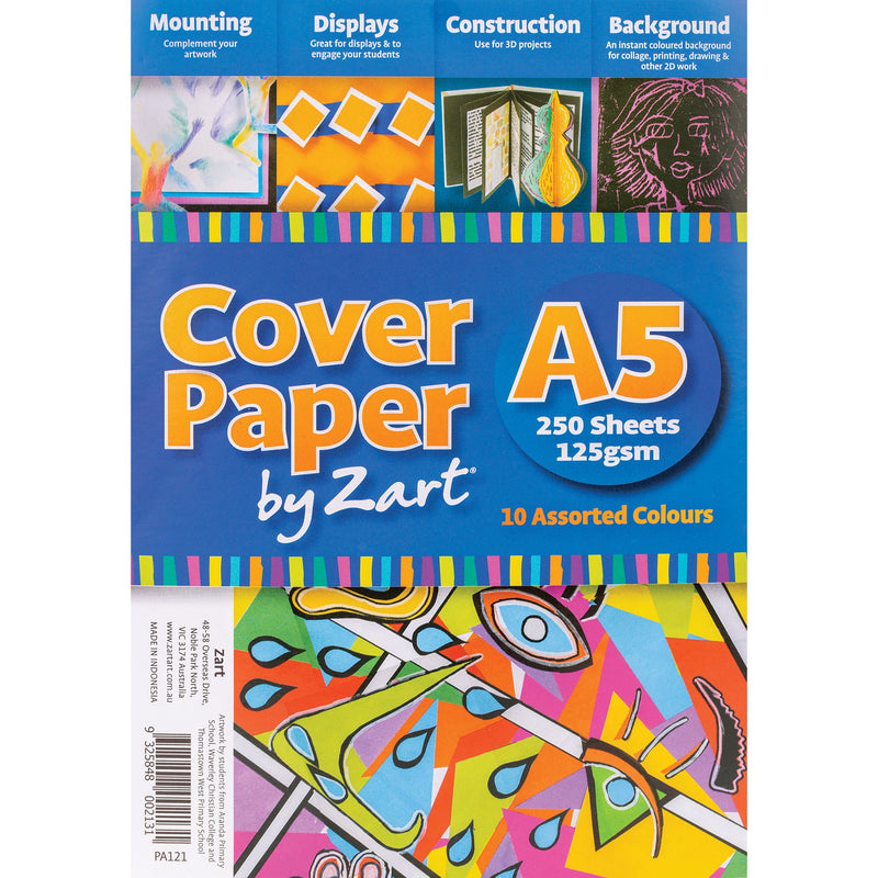 Zart Cover Paper 120gsm A5 Assorted Pack of 250-6
