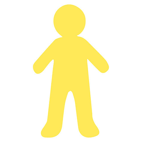Creative School Supply Pre-Cut Paper People Shapes Coloured Pack of 48