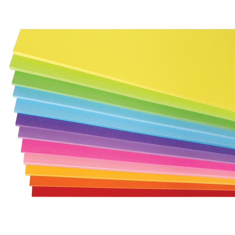 Zart Coloured Paper Neon and Bright A3 Assorted Ream of 500-1