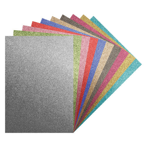 Creative School Supply Glitter Iron-On Sheets A4 Assorted Pack of 10