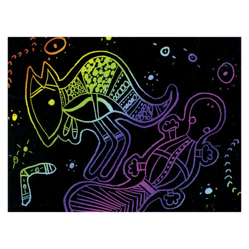 Creative School Supply Scratch Rainbow Scraper Card A4 Pack of 12