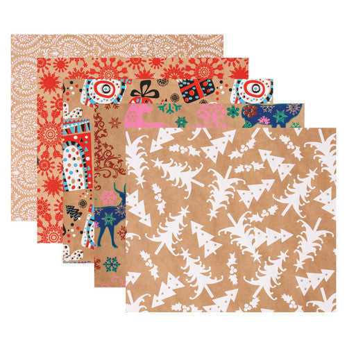 Creative School Supply Christmas Kraft Paper Assorted Pack of 40