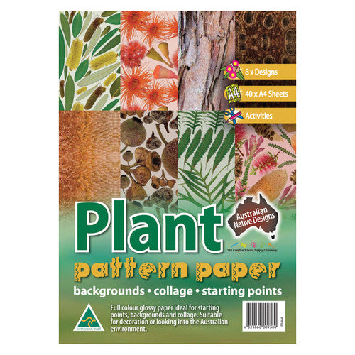Creative School Supply Plant Pattern Papers A4 Pack of 40