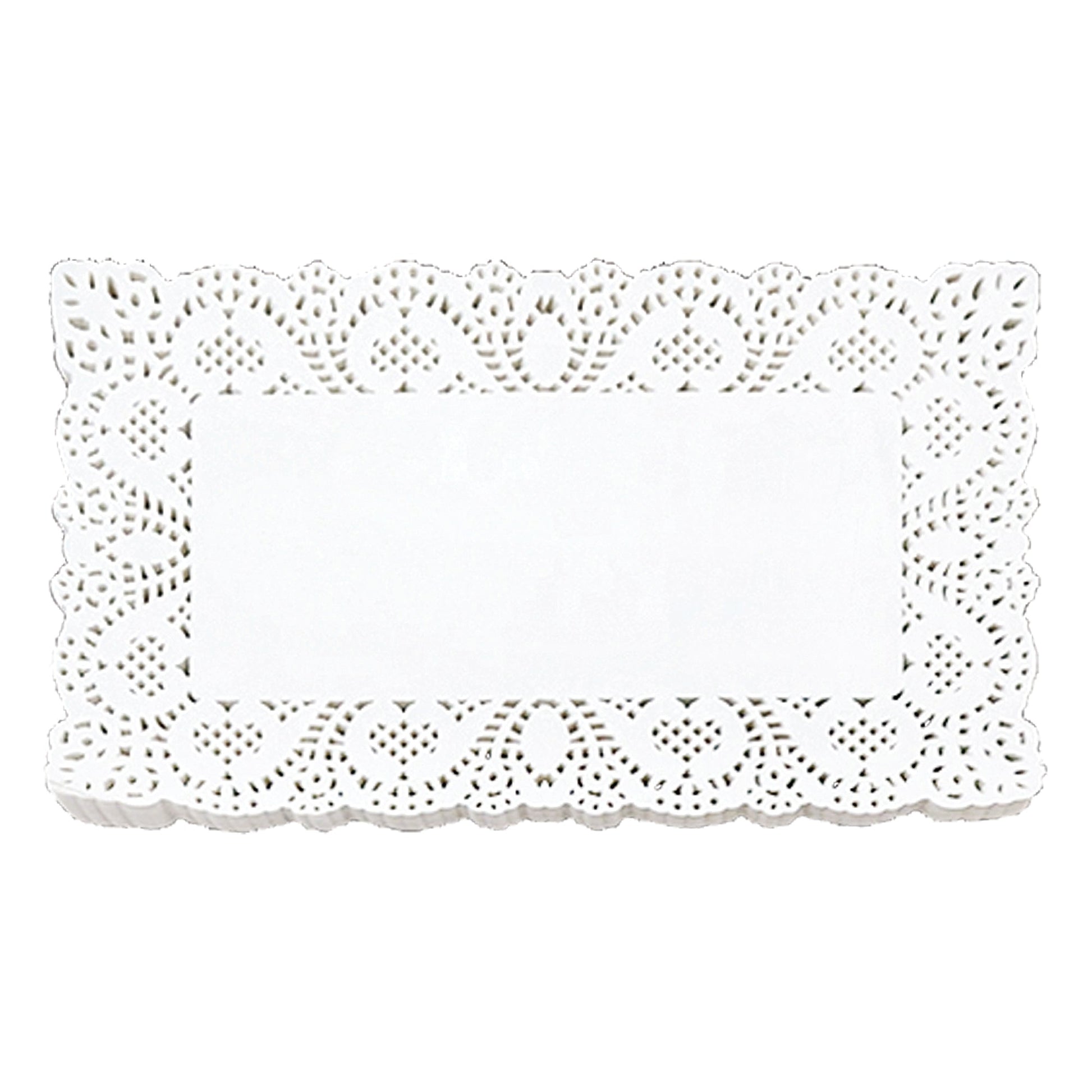 Zart Paper Doyleys Rectangle White 35cm Pack of 250 Lace Border-1