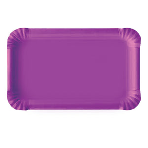 Zart Paper Plates Rectangle Coloured Pack of 50 17.5 x 24.5cm Assorted