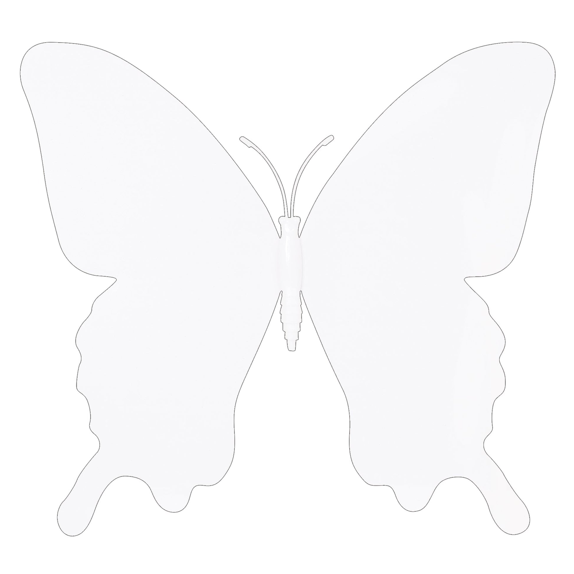 Zart Plastic Butterflies Black and White 12cm Pack of 20 Decorate-Your-Own-2