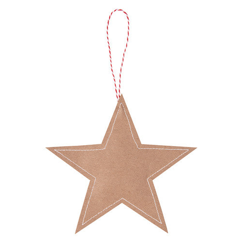 Creative School Supply Stitched Kraft Christmas Ornaments Pack of 10