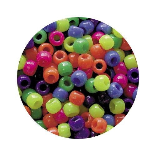 Educational Colours Pony Beads Neon Pack of 1600