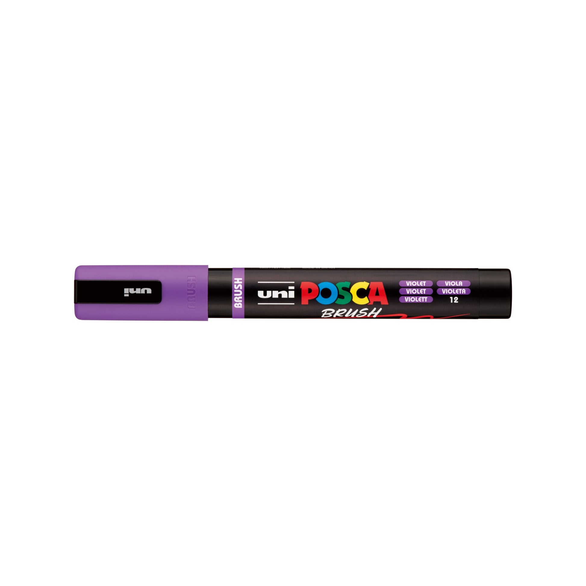 POSCA PC-5BR Violet medium brush tip paint marker hero