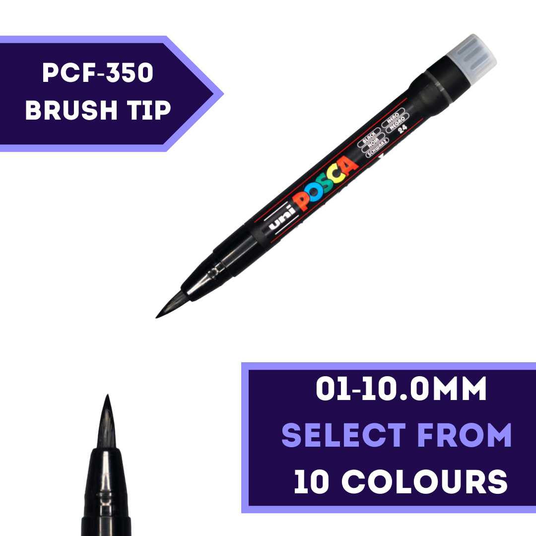 POSCA PCF-350 Pink flexible brush tip paint marker