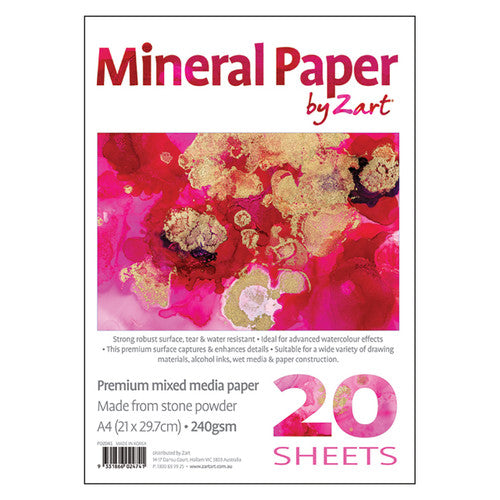 Creative School Supply Mineral Paper Pad Premium 240gsm A4 Pack of 20