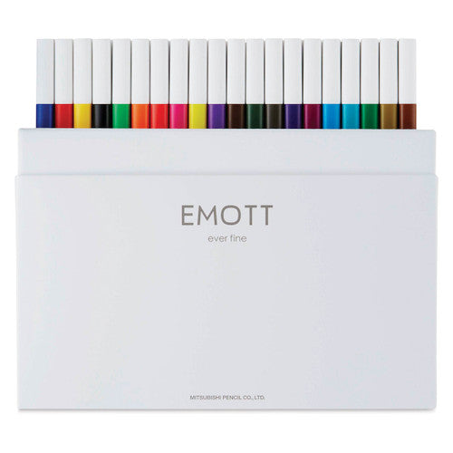 Uni Emott Everfine Fineliners 0.4mm Assorted Pack of 40