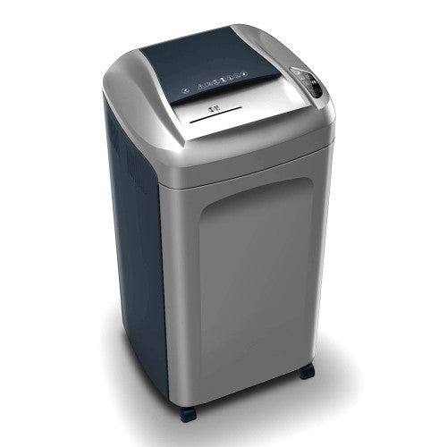PHE Gold Sovereign GS Pro 220 cross cut paper shredder front view showing metal cabinet and throat opening