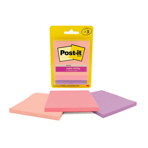 Post-it Super Sticky Notes Flamingo 76 x 76mm Pack of 3 3321-3SSJP