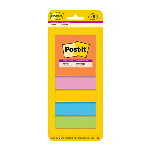 Post-it Super Sticky Notes Energy Boost 76 x 76mm Pack of 5 3321-5SSAU